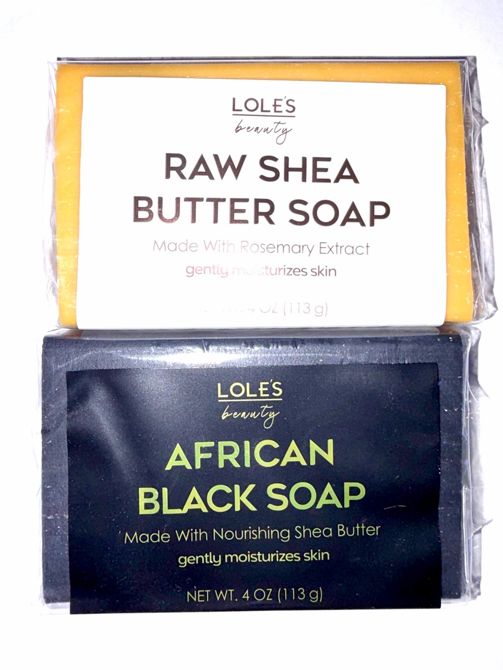 Lole's Beauty Raw Shea Butter & African Black Soap Rosemary Moisturizing SET 2pc
